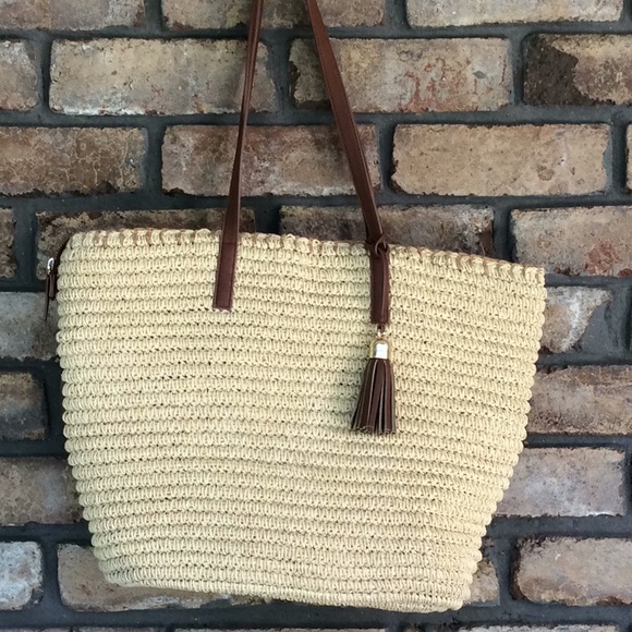 Talbots Handbags - ♥️ Talbots Straw Tote Purse